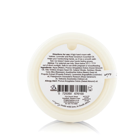 Hand cream with rose, lavender and vetiver 125ml