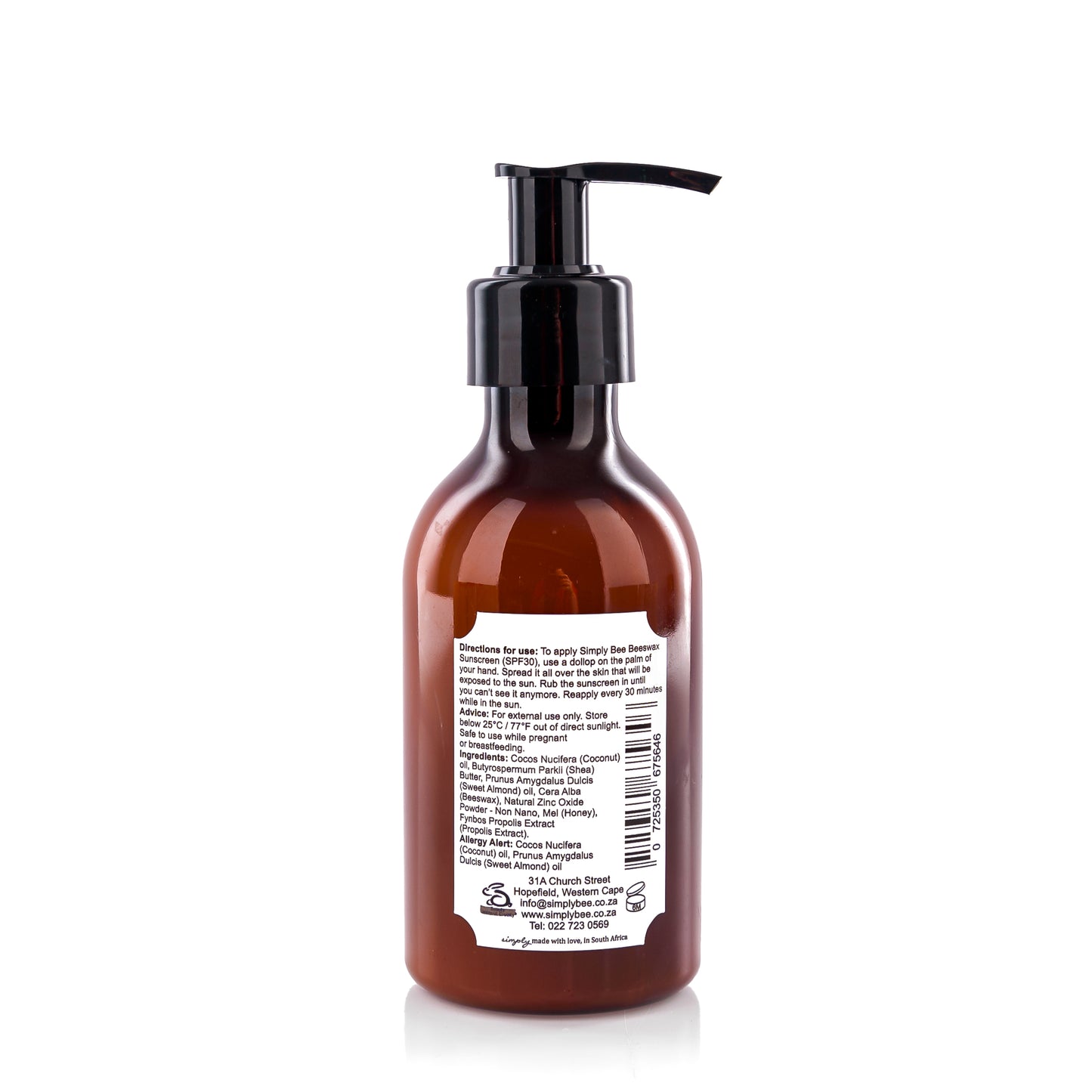 Beeswax sunscreen with fynbos propolis spf30 200ml