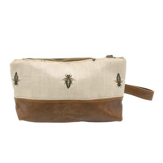 Leather toiletry bag