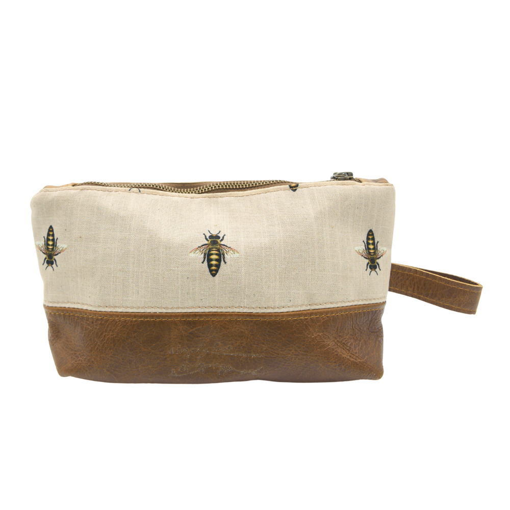Leather toiletry bag
