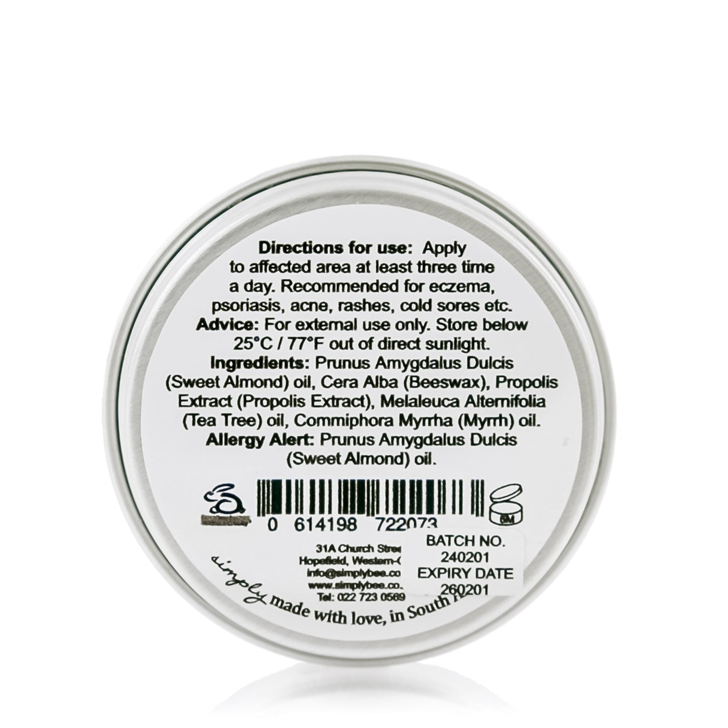 Antiseptic balm tin 15g