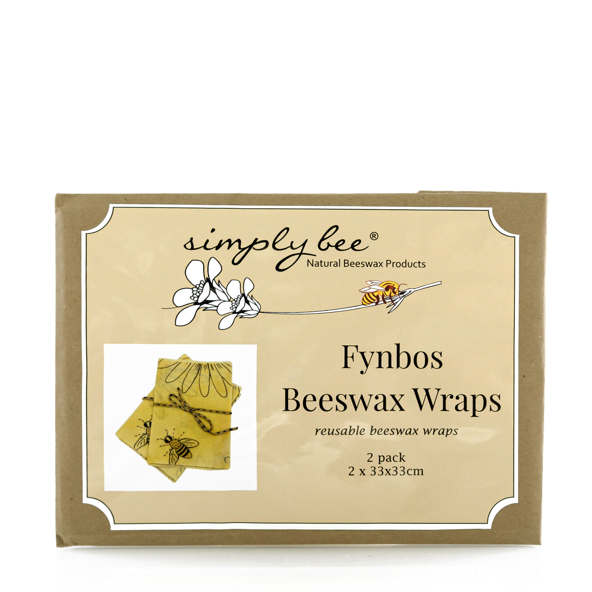 Daisy beeswax wrap 2-pack