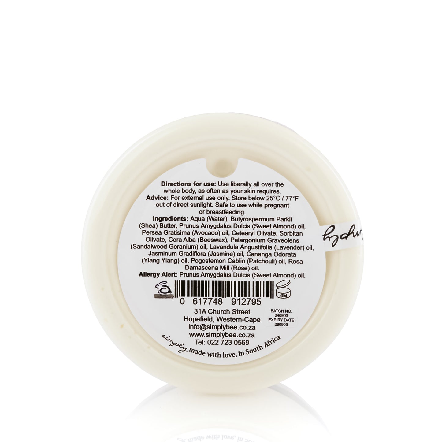 Body butter with jasmine and patchouli 250ml