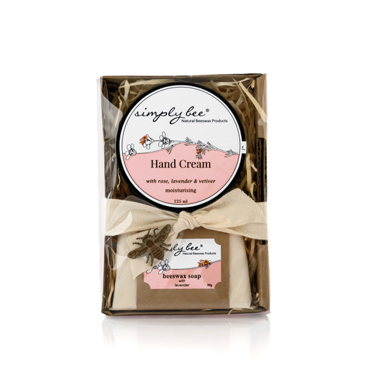 Duo hand cream and lavender soap gift