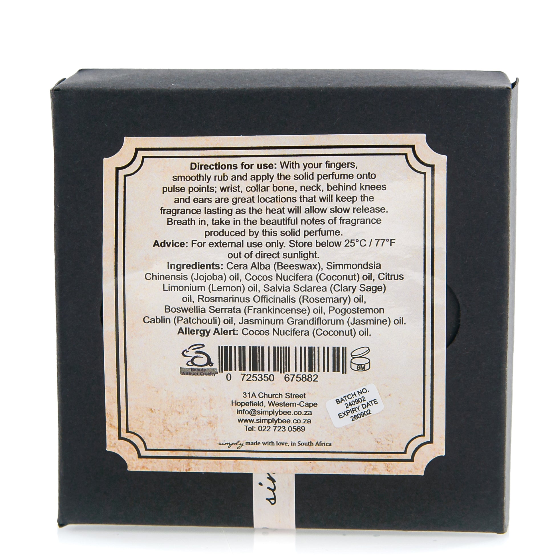 Solid perfume – Pure 50g