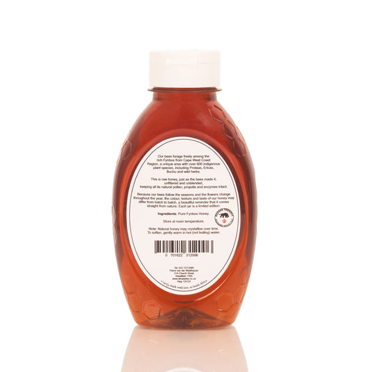Pure fynbos honey squeeze bottle 500g