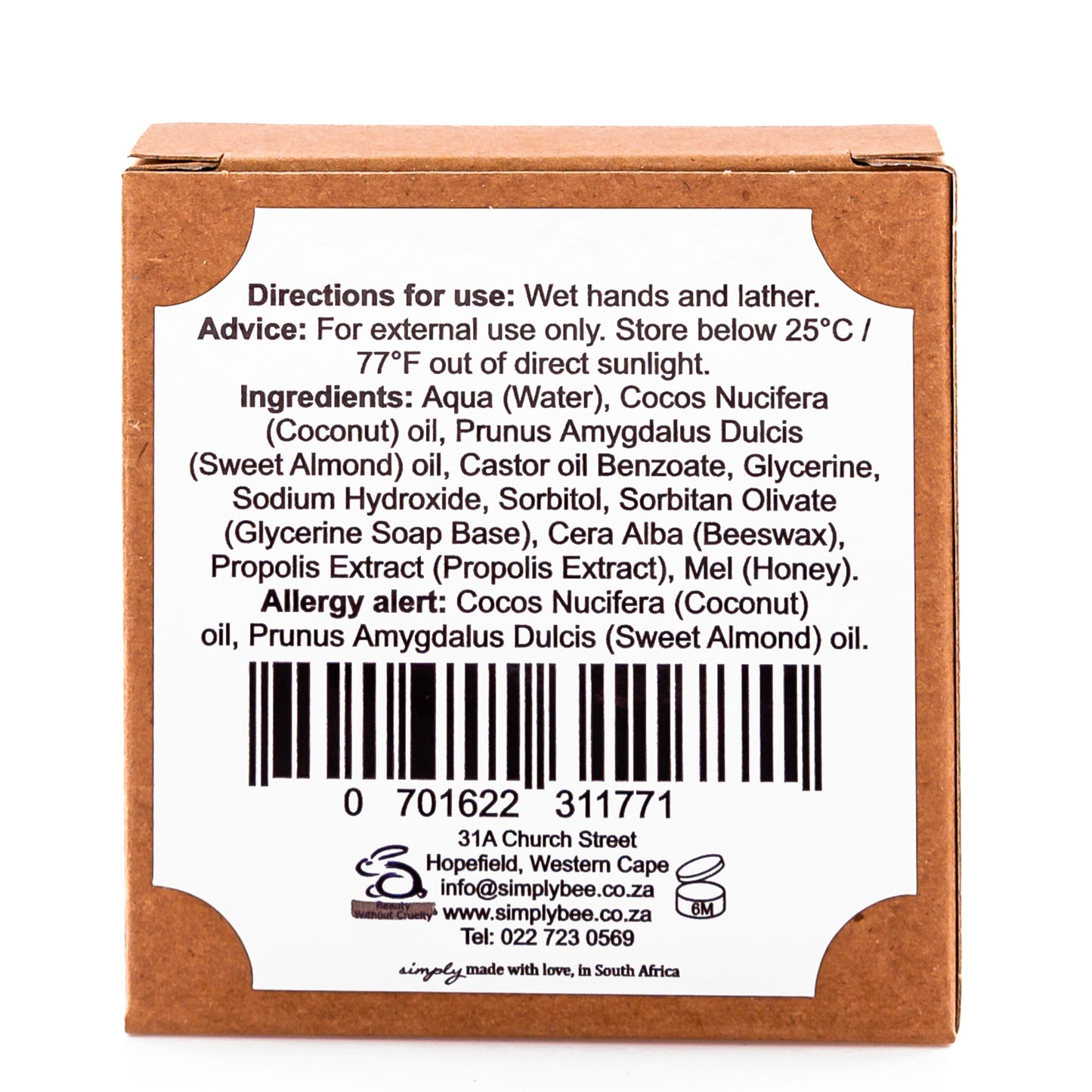 Honey beeswax soap 90g