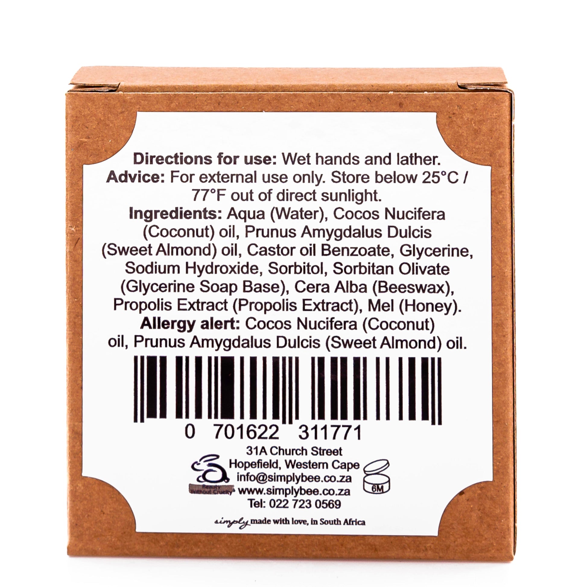 Honey beeswax soap 90g