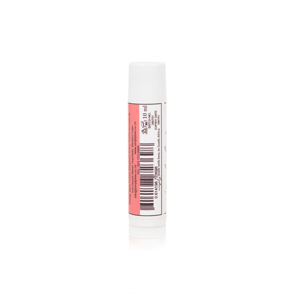 Cherry tinted lip balm stick