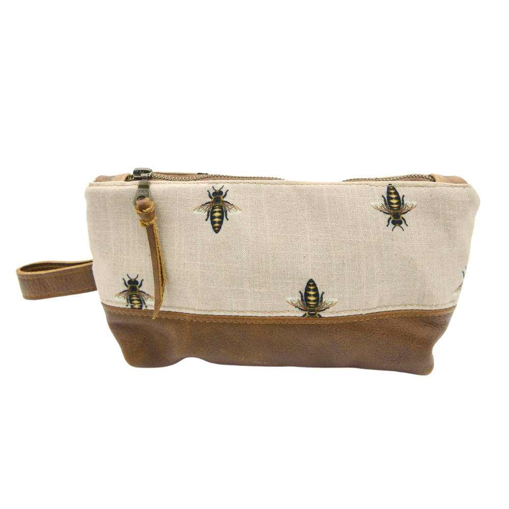 Leather toiletry bag
