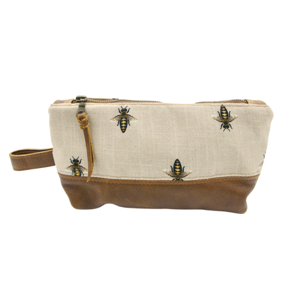 Leather toiletry bag