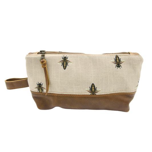 Leather toiletry bag