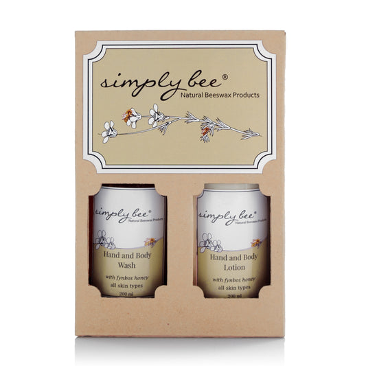 Hand & body wash & lotion gift plastic